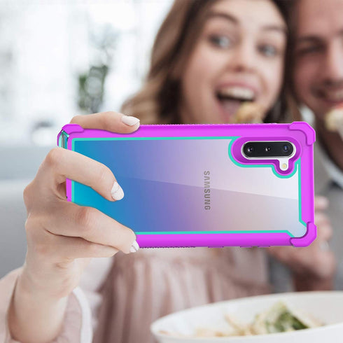 Case for Samsung Galaxy Note 10 with Screen Protector, Full Body Protective Hybrid Dual Layer Cover for Galaxy Note 10