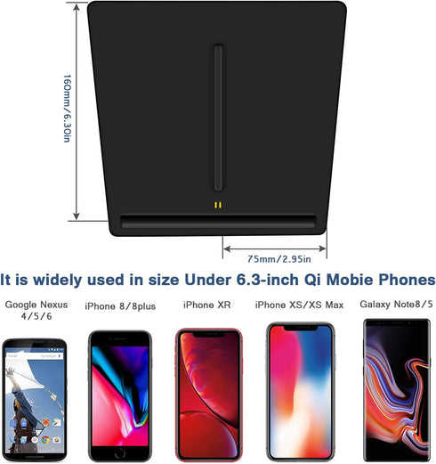 VXDAS Wireless Charger, Dual 10W QI Wireless Phone Charging Pad for Tesla Model 3 Accessories Panel