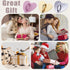 NPENGHUI 12 Pcs Phone Charm Hook Heart-Shaped Universal Adhesive Metal Hook Phone Keychain Hook Surface Plating Heart