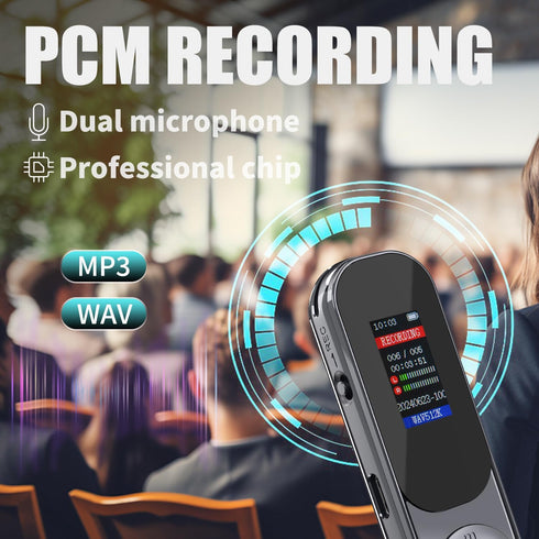 Axismink 64GB 4560 Portable Digital Voice Recorder with Playback, Hours of Extended Use Recording Device, Noise