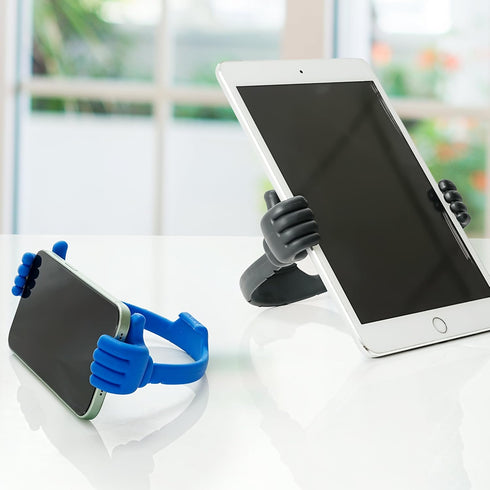 Honsky Black Thumbs-up Cell Phone Stand Holder, Adjustable Tablet Cradle for Desk, Smartphone, Tablets