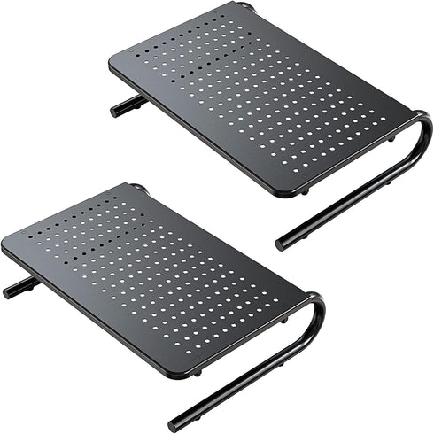 HUANUO Laptop Stand Riser for Desk, Desktop Computer Stand Organizer with Vented Metal, Laptop Shelf for PC, Printer