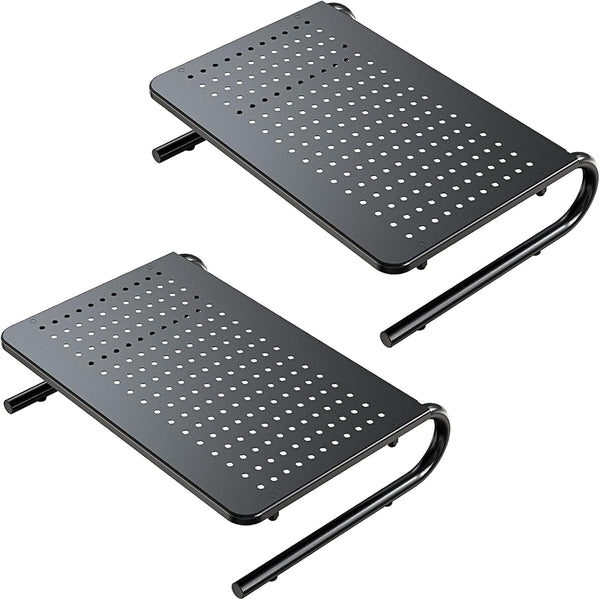 HUANUO Laptop Stand Riser for Desk, Desktop Computer Stand Organizer with Vented Metal, Laptop Shelf for PC, Printer