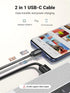 UGREEN 2-Pack 6.6ft USB C Cable, Braided 3A Fast Charge, USB A to Type C, Compatible with iPhone 15, Samsung Galaxy, LG