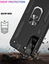 IKAZZ for Galaxy S21 Plus Case, Military Grade Shockproof Heavy Duty with Magnetic Kickstand, Black
