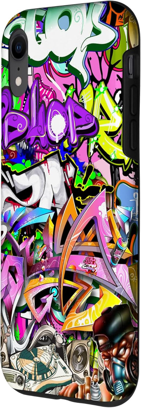 iPhone XR Graffiti Street Art Case, Colorful Urban Hip Hop Design