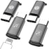4-Pack Lightning Female to USB C Male Adapter, Type C Charger Cable for iPhone 15 Pro Max, iPad Pro, Samsung S24