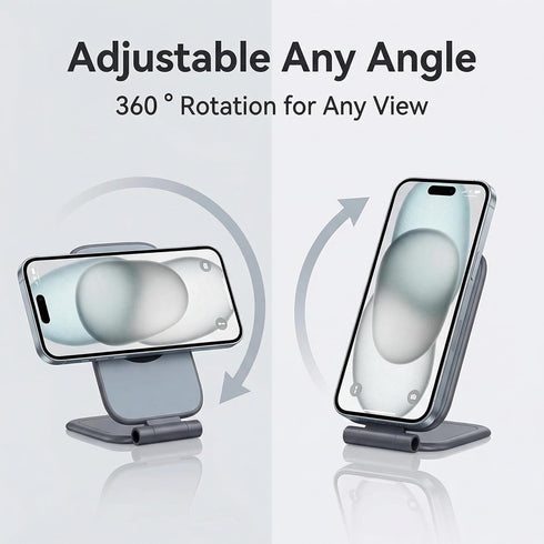 TATREBCRE Magnetic Phone Holder for Car, Ultra-Thin Adjustable Mobile Phone Stand, Foldable Anti-Shake Magnetic Suction