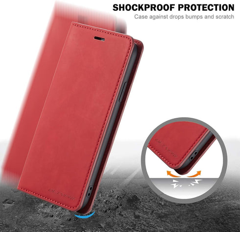 QLTYPRI Samsung Galaxy A13 5G Case, Premium PU Leather Cover with Card Holder, Kickstand, Shockproof Flip Wallet Case,