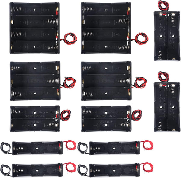 DORHEA 12PCS 18650 Battery Holder Bundle with Wire 18650 Battery Holder Case 3.7V,