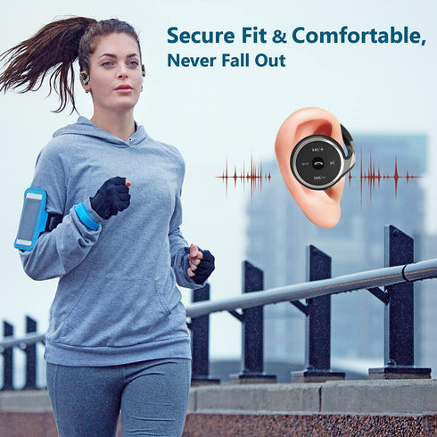 itayak Behind The Head Headphones, Bluetooth 5.0 Neckband, Lightweight Foldable Wireless Sports Sweatproof Headset