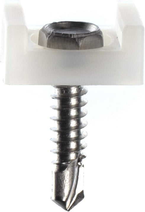 THE CIMPLE CO Cable Tie Base Saddle Mount - Wire Holder Organizer, 100 Pack, White Zip Tie Mounting Block