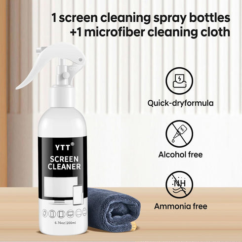 Screen Cleaner Spray – Large Bottle, Computer Screen Cleaner Kit with Microfiber Cloth for LCD, LED, OLED TV,