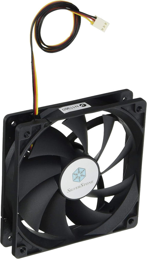 Silverstone Tek 120mm Computer Case Fan, High Airflow, Less Noise, 9-Bladed Design, Clear FN121-P