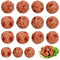 VOSCHOIX Realistic Artificial Meatballs, 16Pcs Simulated Beef Balls Beef Meatball Restaurant Prop PVC