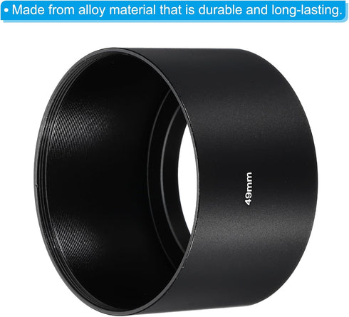 PATIKIL 49mm Lens Hood, Long Focus Anti-reflective Inside Frosted Surface Hood for Nikon, Fujifilm, Pentax, Leica