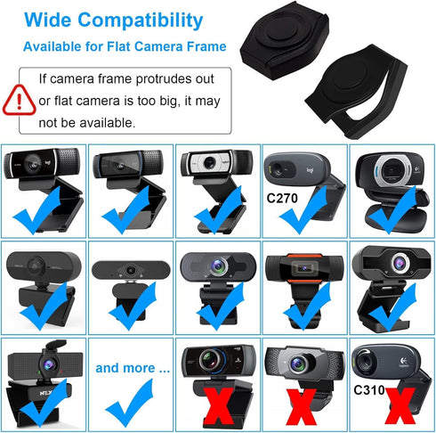 JiSiTeCai 2-Pack C270/C615/C920/C930E/C922X Universal Webcam Covers, Desktop External Lens caps, Shutter Protectors
