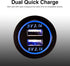 Heavy Duty 5V Dual USB 4.2A Charger with Blue LED for Marine, Boat, Motorcycle, Trucks, Golf Cart, Automotive, Cars