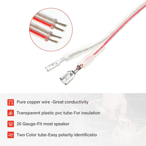 RED WOLF Door Speaker Wiring Harness Adapter for VW Volkswagen 1999-2019 Golf/Beetle/Passat, 4 PCS