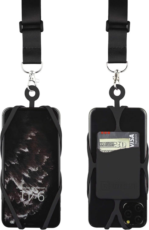 Gear Beast Cell Phone Lanyard with Adjustable Neck Strap, Compatible with iPhone Galaxy & Most Smartphones, Silicone