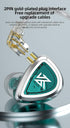 KZ EDC in-Ear Monitors, HiFi Stereo IEM Wired Noise Isolating Earbuds with Detachable Cable for Musicians (with Mic)