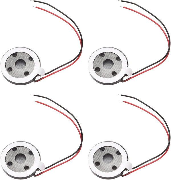 DMiotech 4 Pack Mini DIY Magnetic Speaker, 1W 8 Ohm, 15mm Diameter Internal Replacement Loudspeaker for Mobile Phone