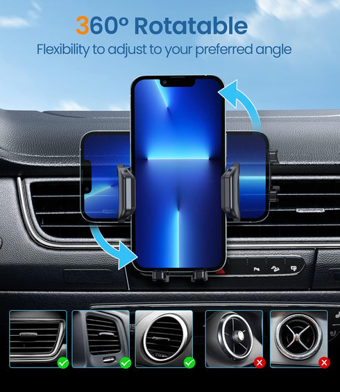 MOKPR Car Air Vent Clip for 0.67inch (17mm) Joint Ball Cell Phone Holder for Car & Wireless Car Charger Mount