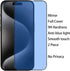iPhone 15 Pro 6.1" Anti-Blue Tempered Glass Screen Protector Film - 2 Pack, 9H Hardness, Full Coverage (Blue)