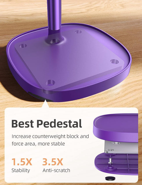 LISEN Dark Purple Cell Phone Stand, Desktop Accessories fits iPhone 14 Stand for Desk, All Mobile Phones, iPad, Tablet