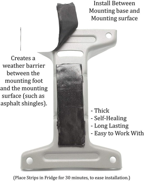 THE CIMPLE CO Pitch Pad Kit - Zinc - 6 Grade 5 Steel Lag Bolts and 3 Mastic Pads for Roof Antennas