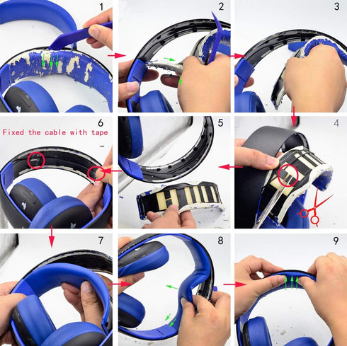 PS4 Gold Headband Cushion Replacement for Sony PS4 Gold Wireless Headset CECHYA-0083 (1 Pcs Headband)