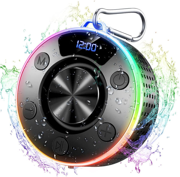 Donerton Bluetooth Shower Speaker, Portable Bluetooth 5.4 Speaker with 360HD Stereo Sound and