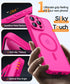 CANSHN iPhone 15 Pro Max Case - Shockproof, Translucent Matte, Full Camera Protection, MagSafe Compatible - Hot Pink