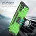 HNHYGETE Phone Case for Galaxy A13 5G with Screen Protector, 360° Military Grade Rotatable Kickstand, Green