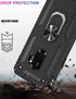 IKAZZ Military Grade Shockproof Case for Galaxy S9 - Heavy Duty Protective Phone Cover with Magnetic Kickstand, Black
