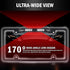 VKQTS 2026 8 170 New License Plate Backup Camera with LED Lights,Waterproof License Plate Reverse Camera with Wide