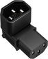 Vellcon 320 C14 C13 90 3Pole 90Degree IEC to Power Adapter PDU Plug/Socket Down Degree Wall-Mounted LCD TV AC Connector