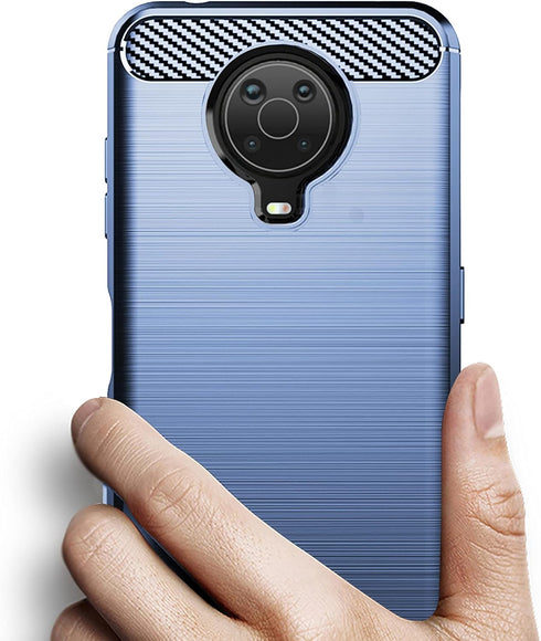 Osophter Nokia G20 Case with 2pcs Screen Protector, Shock-Absorption TPU Rubber Protective Cover for Nokia G10, Navy