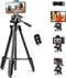 64” Phone&Tablet Tripod, Aureday Cell Phone Tripod for iPhone with Wireless Remote, Extendable Stand for Video