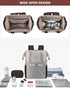 LOVEVOOK Laptop Backpack for Women, 15.6 Inch Work Bag with USB Port, 2PCS, Apricot-Coffee