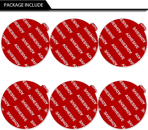 PKYAA Dashboard Pad Mounting Disk Sticky Adhesive Replacement Kit, 6pcs 3.15"(80mm) Circle Stickers for Suction Cup Car