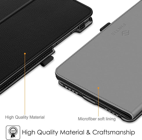 Fintie Folio Case for Samsung Galaxy Tab A 8.0 2019 - Slim Fit Vegan Leather Stand Cover, Black