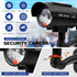 Kanayu 6 Pieces Solar Powered Fake Security Camera, Simulated Surveillance with Realistic Red Flashing Lights