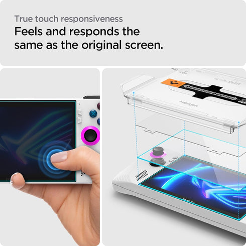 ASUS ROG Ally Spigen GlasTR EZ FIT Tempered Glass Screen Protector - 2 Pack for ultimate protection.