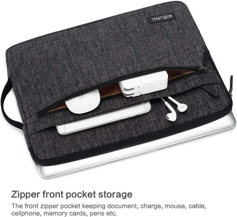 kizuna 13-13.3 inch Laptop Sleeve Case Water Resistant for 14" IdeaPad Flex 5i /13" MacBook Air 2017/14" Lenovo ThinkPad X1 Carbon/Yoga S740/14 ThinkPad T14 2022/Huawei/HP Computer Bag, Grey by KIZUNA