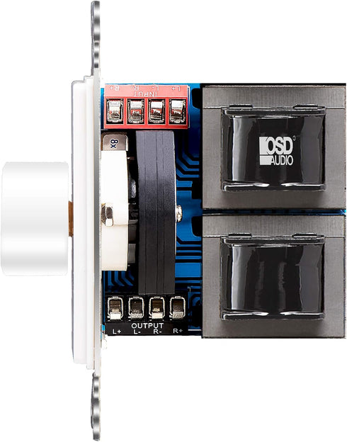 OSD 300W Impedance Matching Wall Volume Control for Home Speakers, White Rotary Knob SVC300
