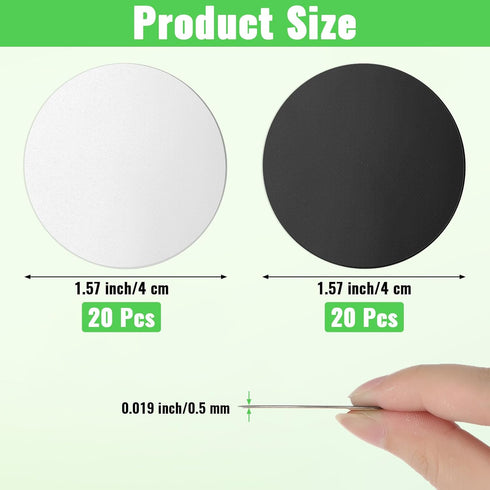 ElevateTech 40 Metal Plates for Magnetic Mount, Pcs Round Metal Plate Magnet for Phone Case Universal Mobile-Phone Iron