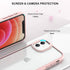 ULAK iPhone 12 Case (Baby Pink) - Clear Transparent Bling Soft TPU Shockproof Protective Cover for iPhone 12 & Pro