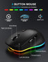 Wireless Keyboard and Mouse Combo - 9 Backlit Effects, Wrist Rest, Phone Holder, Rechargeable Silent Set