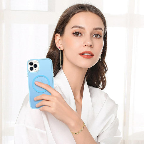 BENTOBEN Translucent Matte Magnetic Phone Case for iPhone 11 Pro, 5.8 inch, Light Blue, Compatible with MagSafe